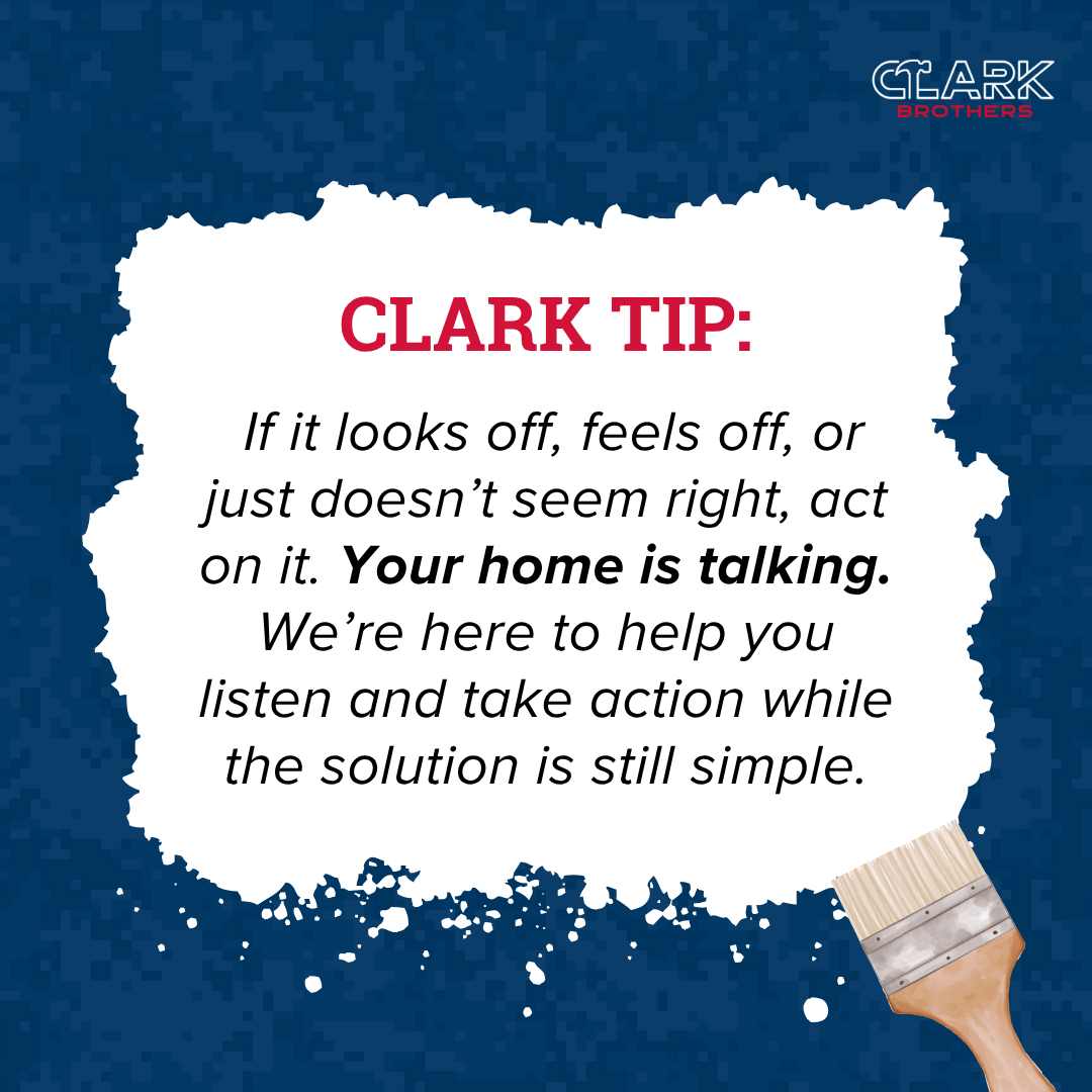 Roof and siding damage - Clark Tip