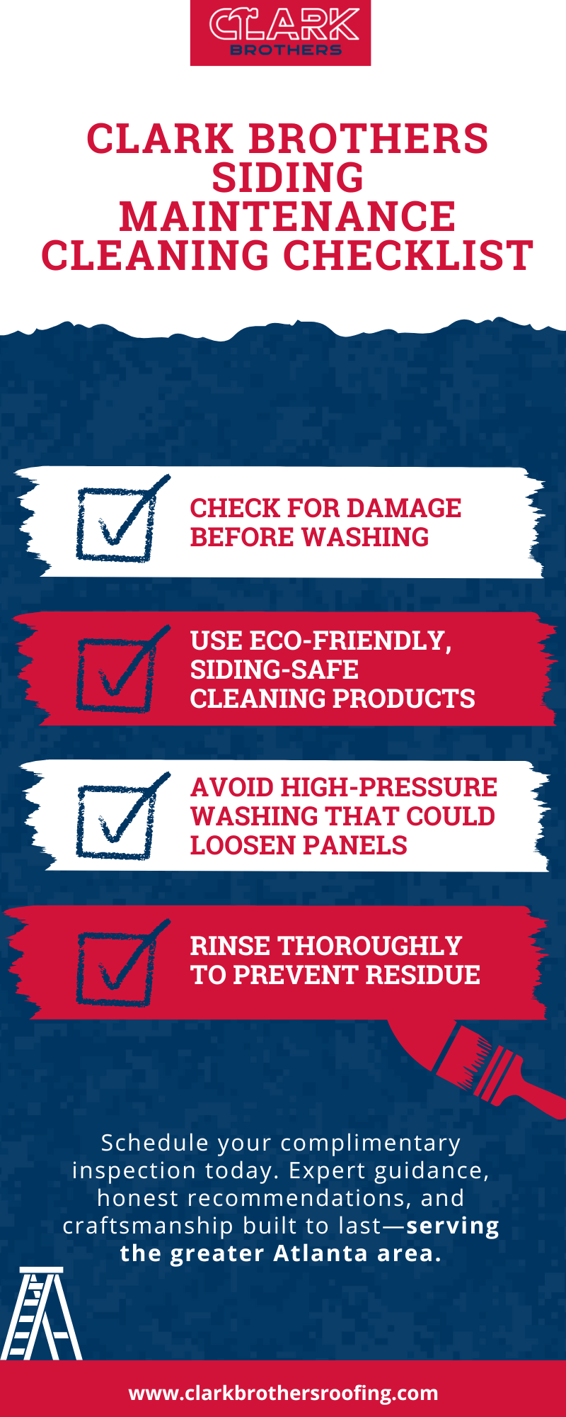 Clark Brothers Siding Maintenance Checklist Infographic