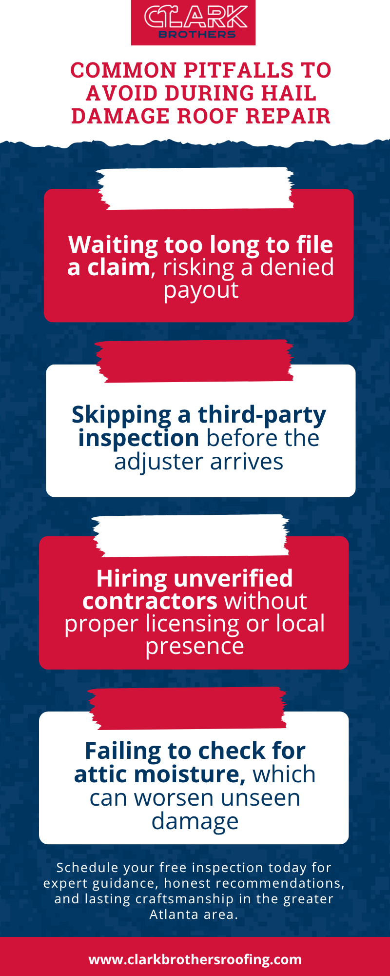 Hail Damage Roof Repair Infographic Common Pitfalls