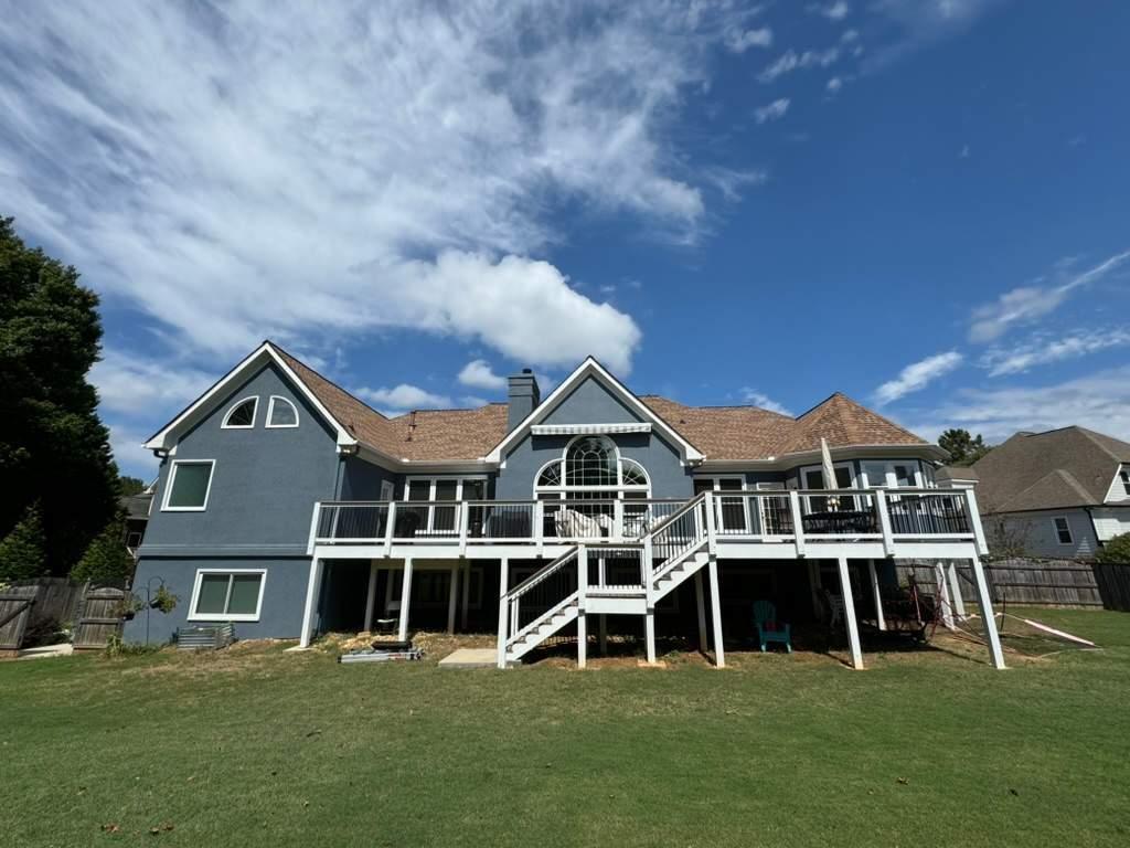 Residential Exterior Painting, Deck Install and Repairs completed by Clark Brothers exterior and roofing contractors in Alpharetta, GA