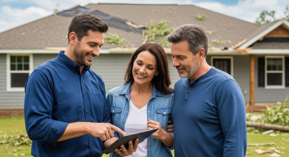 Clark Brothers assists homeowners in Georgia who sustain storm damage to their home with the Roof Insurance Claim Process