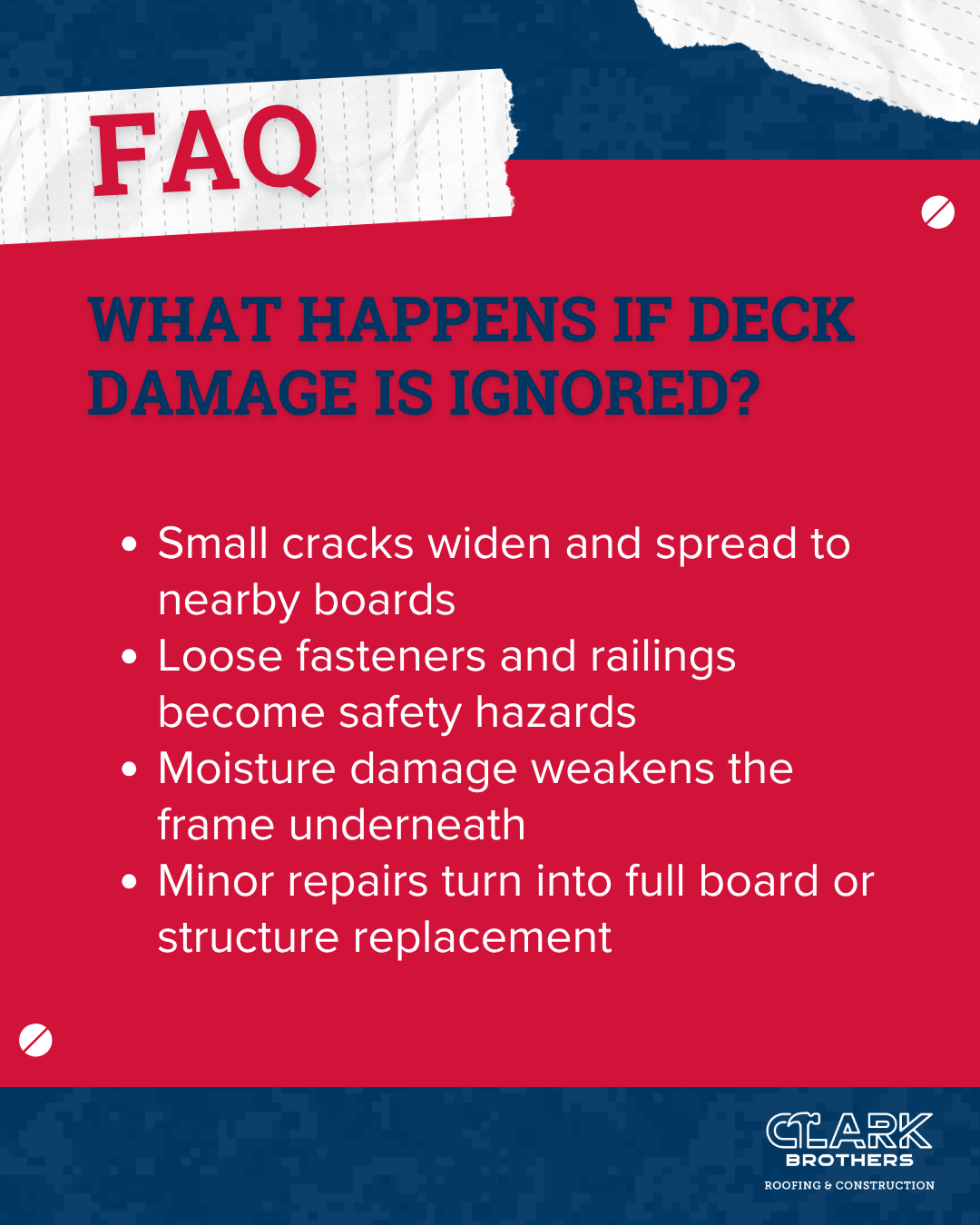 fact card showing what happens when deck damage is ignored